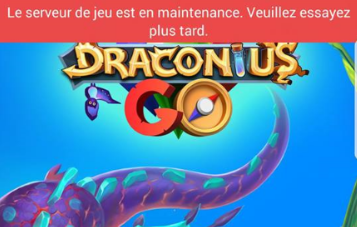 message d'erreur Draconius Go