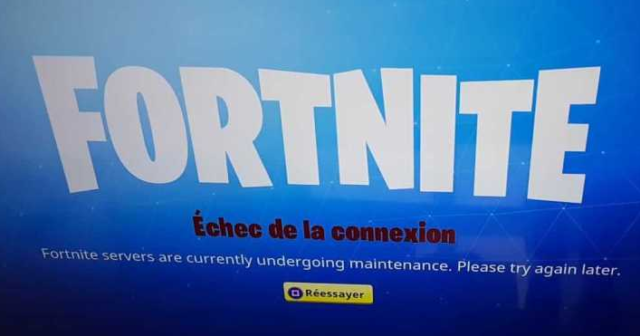 echec de la connexion fortnite maintenance