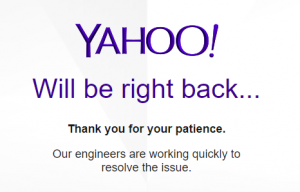 bug yahoo mail will be right back