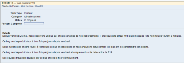 ovh site non installé explications