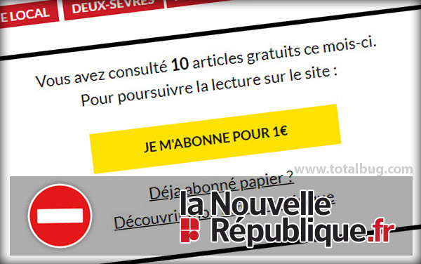 contourner la limite d'article de la Nouvelle République