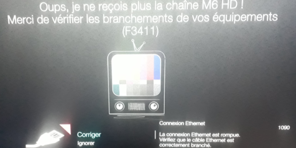 message d'erreur Bbox F3411