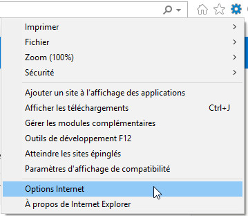 options internet explorer