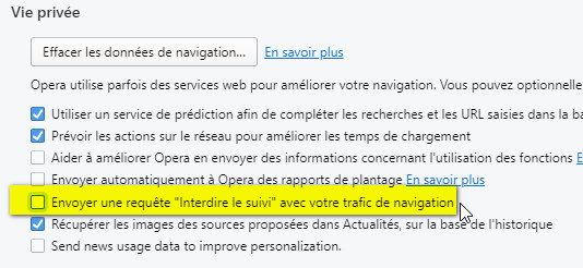 interdire suivi navigation opera